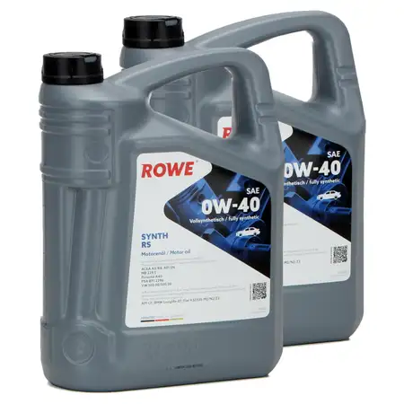 10L 10 Liter ROWE SYNTH RS 0W40 Motor&ouml;l &Ouml;l MB 229.5 Porsche A40 PSA B712296 VW 502/505.00