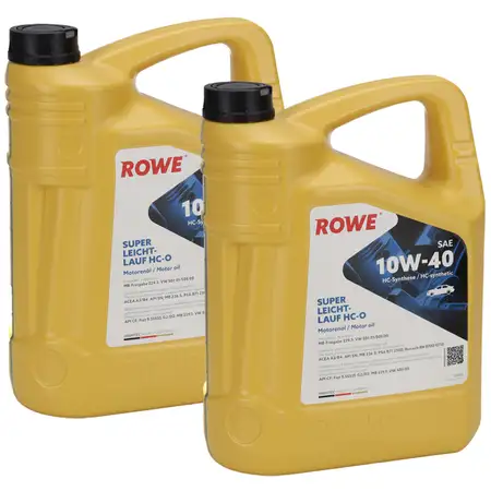 10L 10 Liter ROWE SUPER LEICHTLAUF HC-O 10W-40 10W40 Motor&ouml;l &Ouml;l MB 229.3 VW 501.01/505.00