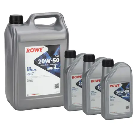 8L 8 Liter ROWE GTS SPEZIAL 20W-50 20W50 Motor&ouml;l &Ouml;l API SF/CD CCMC D/G2 MIL-L-2104D