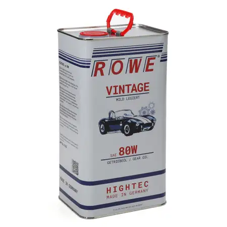 5L 5 Liter ROWE HIGHTEC VINTAGE SAE 80W Oldtimer Getriebe&ouml;l Schaltgetriebe&ouml;l API GL-1/2/3