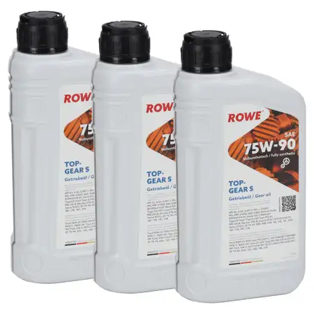 3L 3 Liter ROWE TOPGEAR S SAE 75W-90 Getriebe&ouml;l Schaltgetriebe&ouml;l API GL-4 GL-5