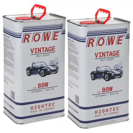 10L 10 Liter ROWE HIGHTEC VINTAGE SAE 80W Oldtimer Schaltgetriebe&ouml;l API GL-1/2/3