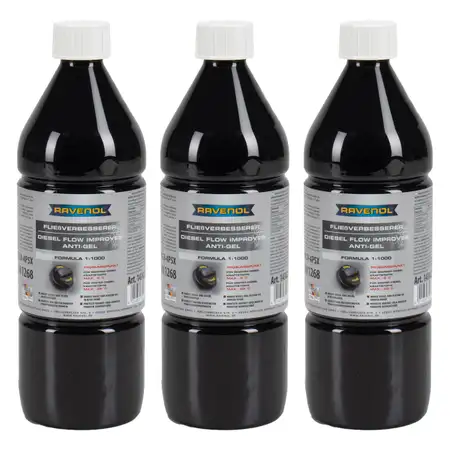 3L 3 Liter RAVENOL 1430220-001 Flie&szlig;verbesserer 1:1000 Diesel Heiz&ouml;l Frostschutz Frost &Ouml;l