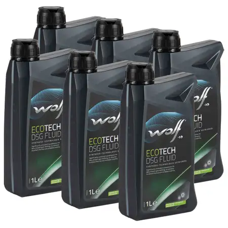 6L 6 Liter WOLF ECOTECH DSG FLUID Automatikgetriebe&ouml;l f&uuml;r Doppelkupplungsgetriebe DCT