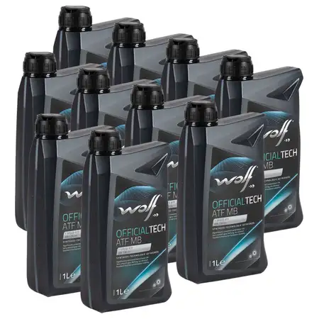 10L 10 Liter WOLF OFFICIALTECH ATF MB Automatikgetriebe&ouml;l f&uuml;r MERCEDES 7-Gang MB 236.14