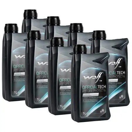 8L 8 Liter WOLF OFFICIALTECH ATF LIFE PROTECT 6 Automatikgetriebe&ouml;l f&uuml;r ZF 6-Gang