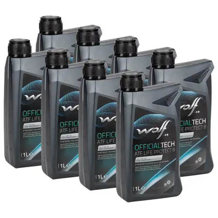 8L 8 Liter WOLF OFFICIALTECH ATF LIFE PROTECT 8 Automatikgetriebe&ouml;l f&uuml;r ZF 6/8/9-Gang