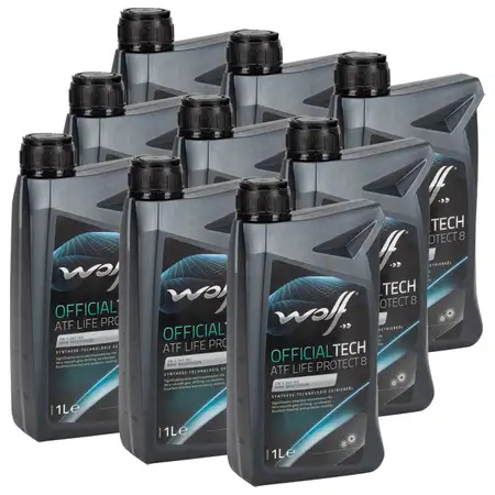 9L 9 Liter WOLF OFFICIALTECH ATF LIFE PROTECT 8 Automatikgetriebe&ouml;l f&uuml;r ZF 6/8/9-Gang