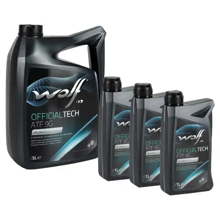 8L 8 Liter WOLF OFFICIALTECH ATF 9G Automatikgetriebe&ouml;l f&uuml;r MERCEDES 9-Gang MB 236.17