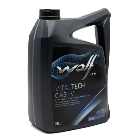 5L 5 Liter WOLF VITALTECH 0W30 V Motor&ouml;l &Ouml;l VOLVO VCC 95200377 BMW Longlife-01 FE