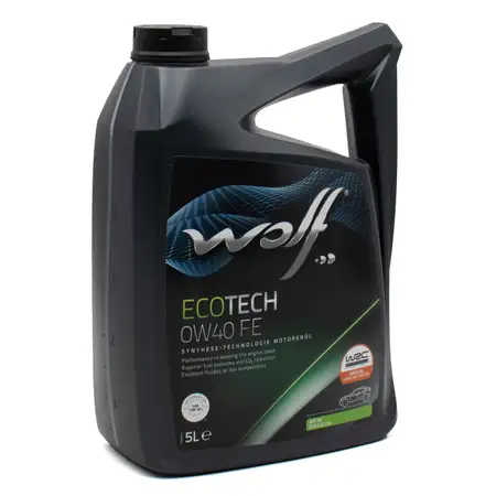 5L 5 Liter WOLF ECOTECH 0W40 FE Motor&ouml;l &Ouml;l API SN PORSCHE A40 VW 502/505.00 MB 229.3/5