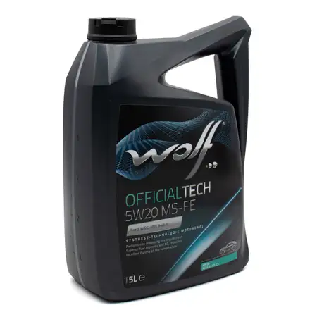 5L 5 Liter WOLF OFFICIALTECH 5W20 MS-FE Motor&ouml;l &Ouml;l ACEA A1/B1-12 C5 FORD WSS-M2C948-A/B