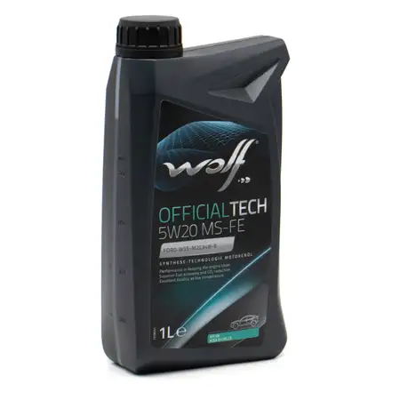 1L 1 Liter WOLF OFFICIALTECH 5W20 MS-FE Motor&ouml;l &Ouml;l ACEA A1/B1-12 C5 FORD WSS-M2C948-A/B