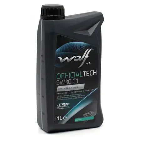 1L 1 Liter WOLF OFFICIALTECH 5W30 C1 Motor&ouml;l &Ouml;l ACEA C1 C2 FORD WSS-M2C934-B