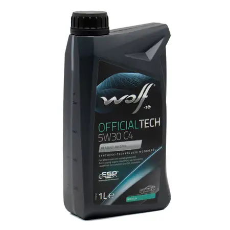 1L 1 Liter WOLF OFFICIALTECH 5W30 C4 Moto&ouml;l &Ouml;l MB 229.51 RENAULT RN0720 FIAT 9.55535-S4