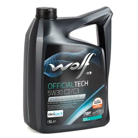 5L 5 Liter WOLF OFFICIALTECH 5W30 C2/C3 Motor&ouml;l BMW LL-04 dexos2 MB 229.51/52 VW 505.00/01