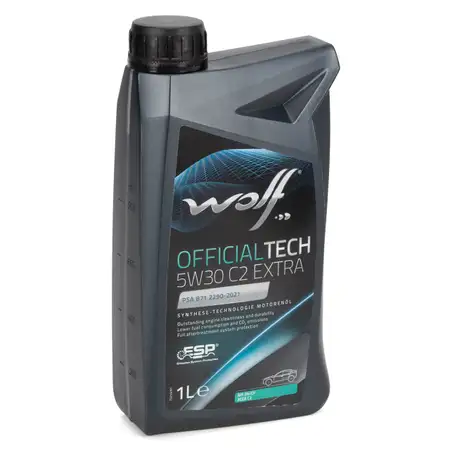 1L 1 Liter WOLF OFFICIALTECH 5W30 C2 EXTRA Motor&ouml;l &Ouml;l PSA B71 2290 FIAT 9.55535-S1