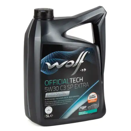 5L 5 Liter WOLF OFFICIALTECH 5W30 C3 SP EXTRA Motor&ouml;l &Ouml;l BMW LL-04 MB 229.31/51/52