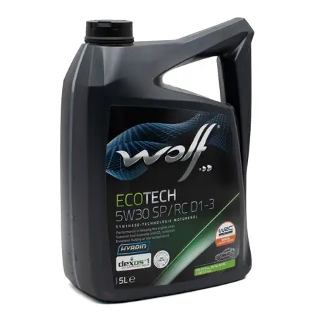 5L 5 Liter WOLF ECOTECH 5W30 SP/RC D1-3 Motor&ouml;l &Ouml;l GM dexos1 Gen3 FIAT 9.55535-CR1