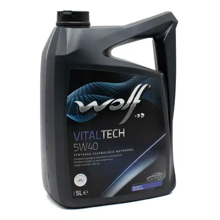 5L 5 Liter WOLF VITALTECH 5W40 Motor&ouml;l &Ouml;l BMW LL-01 PSA B71 2296 VW 502/505.00