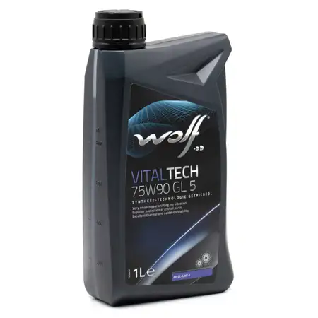 1L 1 Liter WOLF VITALTECH 75W90 GL-5 Getriebe&ouml;l Schaltgetriebe&ouml;l MT-1 MB 235.8