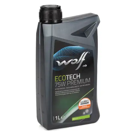 1L 1 Liter WOLF ECOTECH 75W PREMIUM Getriebe&ouml;l Schaltgetriebe&ouml;l API GL-4+