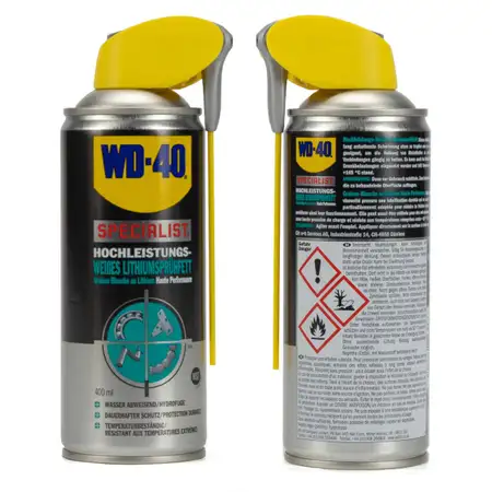 WD-40 SPECIALIST Lithiumfett Hochleistungs- wei&szlig;es Lithiumspr&uuml;hfett 2x 400ml