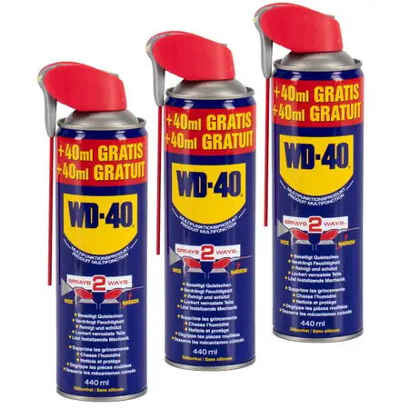 3x 440ml WD-40 491093 SMARTSTRAW Multifunktions&ouml;l Vielzweck Rostl&ouml;ser Spray