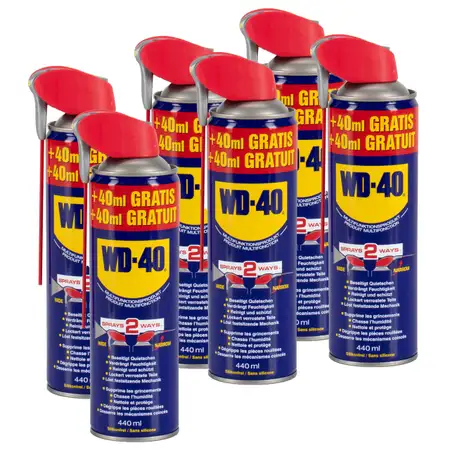 6x 440ml WD-40 491093 SMARTSTRAW Multifunktions&ouml;l Vielzweck Rostl&ouml;ser Spray