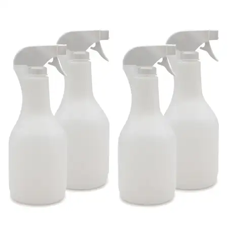 4x 1L Spr&uuml;hflasche Pumpzerst&auml;uber Pumpspr&uuml;hflasche WEISS mit Spr&uuml;hkopf UNBEF&Uuml;LLT