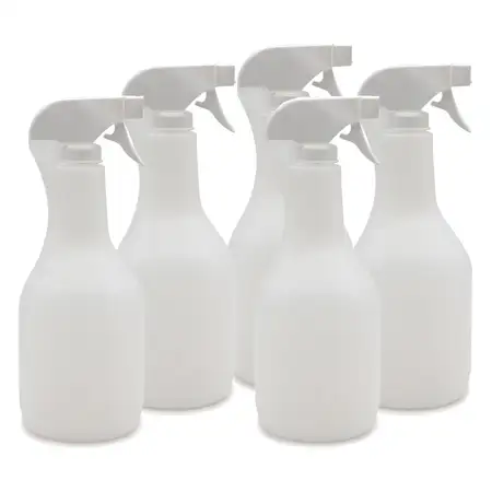 5x 1L Spr&uuml;hflasche Pumpzerst&auml;uber Pumpspr&uuml;hflasche WEISS mit Spr&uuml;hkopf UNBEF&Uuml;LLT