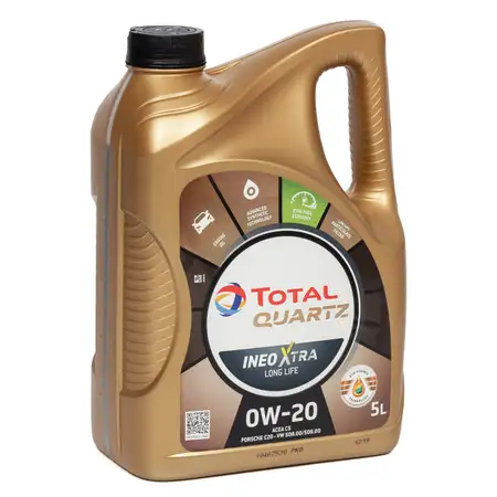 5L 5 Liter TOTAL Motor&ouml;l &Ouml;l QUARTZ INEO XTRA LONGLIFE 0W-20 0W20 VW 508/509.00