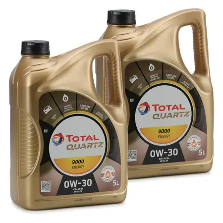 2x5L 10 Liter TOTAL QUARTZ 9000 ENERGY 0W-30 Motor&ouml;l MB 229.5 VW 502.00 505.00