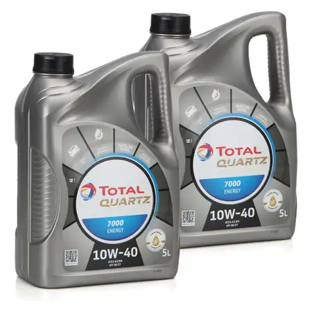 10L 10 Liter TOTAL QUARTZ 7000 ENERGY Motor&ouml;l &Ouml;l 10W-40 10W40 VW 501.01/505.00