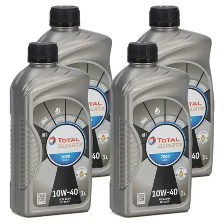 4L 4 Liter TOTAL QUARTZ 7000 ENERGY Motor&ouml;l &Ouml;l 10W-40 10W40 VW 501.01/505.00