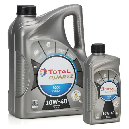 6L 6 Liter TOTAL QUARTZ 7000 ENERGY Motor&ouml;l &Ouml;l 10W-40 10W40 VW 501.01/505.00