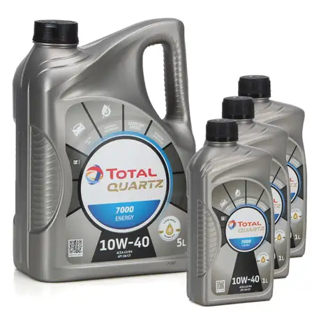 8L 8 Liter TOTAL QUARTZ 7000 ENERGY Motor&ouml;l &Ouml;l 10W-40 10W40 VW 501.01/505.00