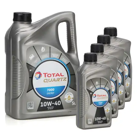 9L 9 Liter TOTAL QUARTZ 7000 ENERGY Motor&ouml;l &Ouml;l 10W-40 10W40 VW 501.01/505.00