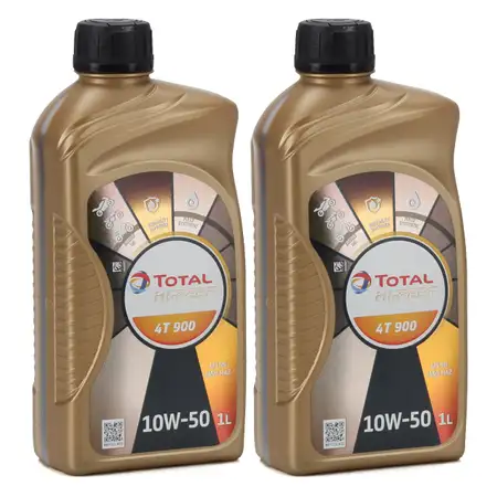 2L 2 Liter TOTAL HI-PERF 4T 900 Motor&ouml;l &Ouml;l 10W-50 10W50 API SN JASO MA-2