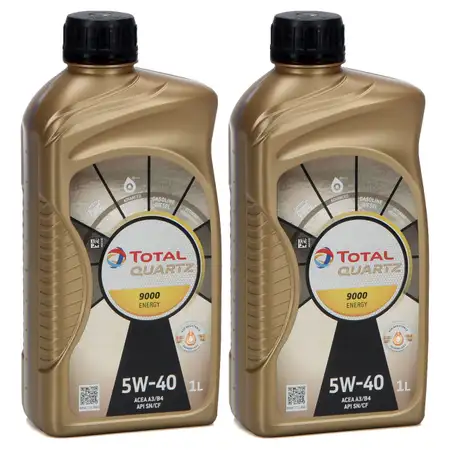 2 L 2 Liter TOTAL QUARTZ 9000 ENERGY 5W-40 Motor&ouml;l BMW LL-01 MB 229.5 229.3