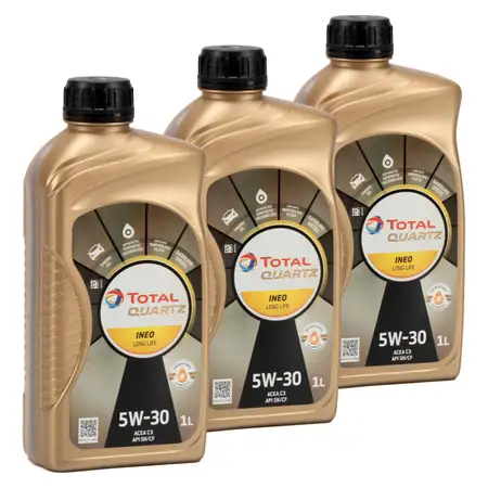 3L 3 Liter TOTAL QUARTZ INEO LONGLIFE 5W30 Motor&ouml;l &Ouml;l VW 504/507.00 MB 229.51