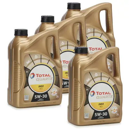 20L 20 Liter TOTAL QUARTZ INEO MC3 5W-30 Motor&ouml;l MB 229.52 BMW LL-04 VW 505.01