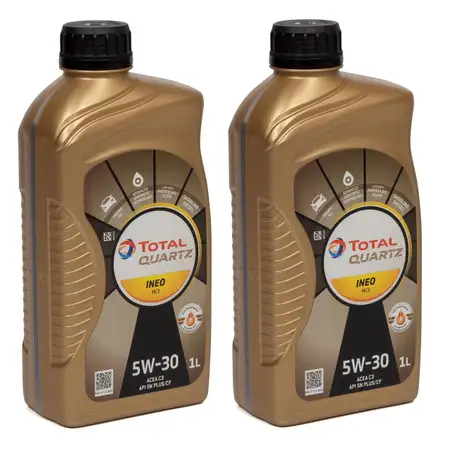 2L 2 Liter TOTAL QUARTZ INEO MC3 5W-30 Motor&ouml;l MB 229.52 BMW LL-04 VW 505.01