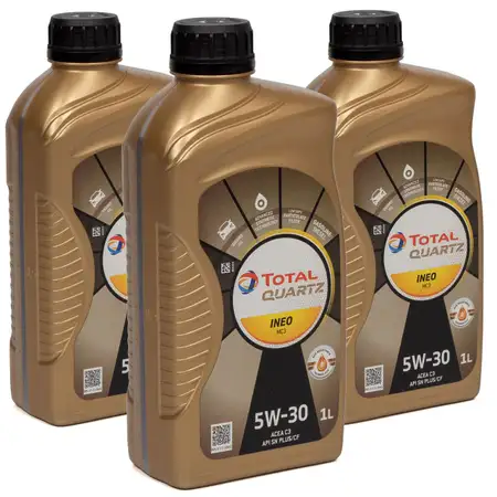 3L 3 Liter TOTAL QUARTZ INEO MC3 5W-30 Motor&ouml;l MB 229.52 BMW LL-04 VW 505.01