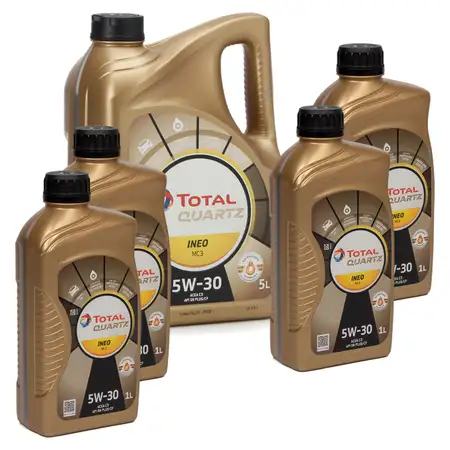 9L 9 Liter TOTAL QUARTZ INEO MC3 5W-30 Motor&ouml;l MB 229.52 BMW LL-04 VW 505.01