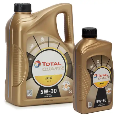 6L 6 Liter TOTAL QUARTZ INEO MC3 5W-30 Motor&ouml;l MB 229.52 BMW LL-04 VW 505.01