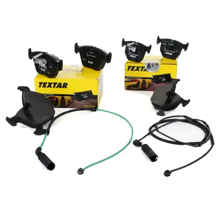 TEXTAR Bremsbel&auml;ge + Wako BMW 3er E46 330i 330xi 330d 330xd vorne + hinten