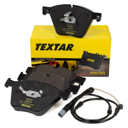 TEXTAR 2443601 Bremsbel&auml;ge + Warnsensor BMW X5 E70 F15 X6 E71 E72 F16 xDrive50i M50d vorne