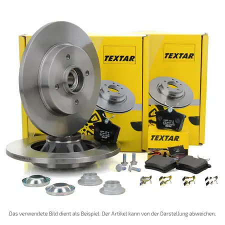 TEXTAR Bremsscheiben + Radlager + Bel&auml;ge RENAULT Scenic 2 hinten