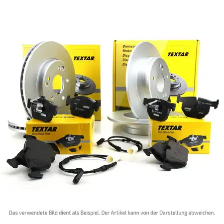 TEXTAR Bremsscheiben + Bel&auml;ge + Wako MERCEDES W202 Limo C180 C200/220/250D vorne + hinten